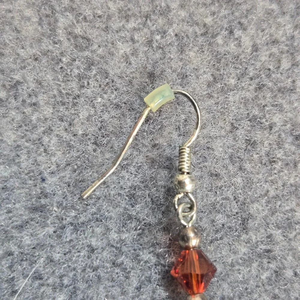Texas Longhorns NCAA Dangle Earrings Orange Enamel Crystal Silver Tone Fan Gear